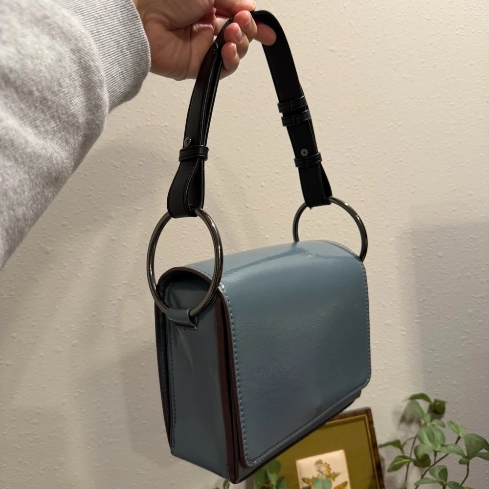Steve Madden Small Blue Crossbody Shoulder Bag Purse Going Out Event Party Chic